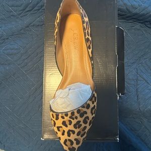 J. Crew Zoe Calf Hair D’Orsay Flat NIB